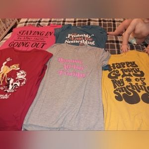 5 Pack Women's Graphic Tees, Size XXL